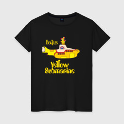 Женская футболка хлопок On a Yellow Submarine