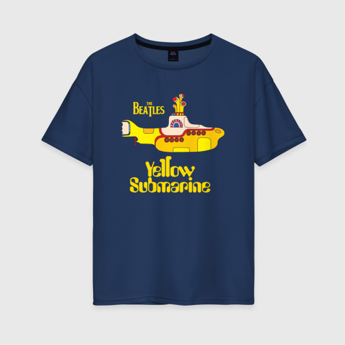 Женская футболка хлопок Oversize On a Yellow Submarine
