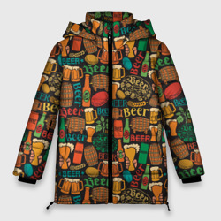 Женская зимняя куртка Oversize Пиво Beer