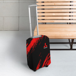 Чехол для чемодана 3D Mitsubishi Texture Red - фото 2