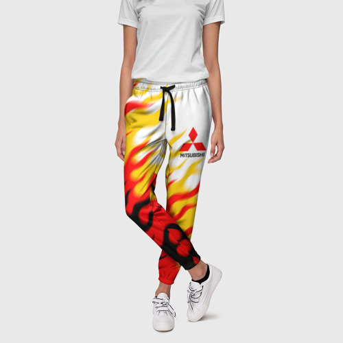Женские брюки 3D Mitsubishi трехступенчатый огонь, цвет 3D печать - фото 3