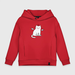 Детское худи Oversize хлопок Котик ангел cat angel