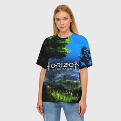 Женская футболка oversize 3D Horizon Zero Dawn Топ - фото 2