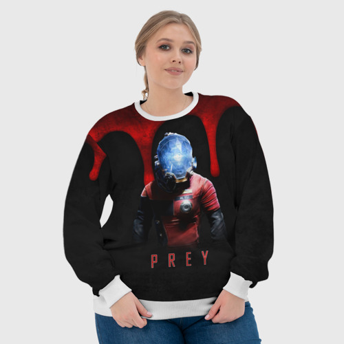 Женский свитшот 3D Prey Dark blood, цвет 3D печать - фото 6