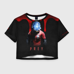 Женская футболка Crop-top 3D Prey Dark blood