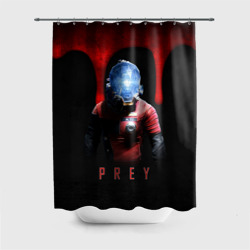 Штора 3D для ванной Prey Dark blood