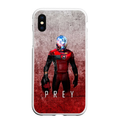 Чехол для iPhone XS Max матовый Prey grey and blood