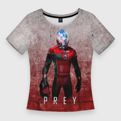 Женская футболка 3D Slim Prey grey and blood