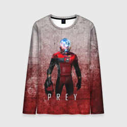 Мужской лонгслив 3D Prey grey and blood