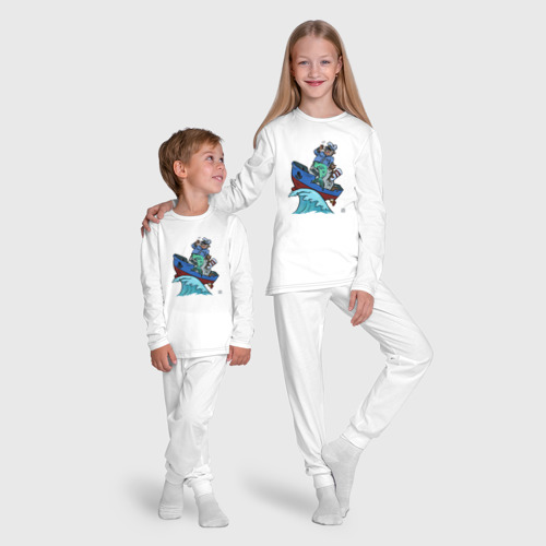 Детская пижама с лонгсливом хлопок Капрусал, цвет белый - фото 9