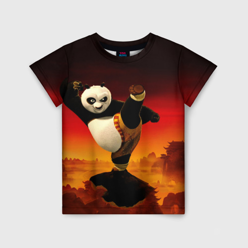 Детская футболка 3D с принтом Кунг-фу Панда New, вид спереди #2