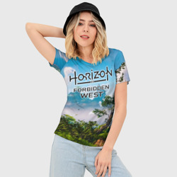 Женская футболка 3D Slim Horizon Forbidden West Хоризон Запретный Запад - фото 2