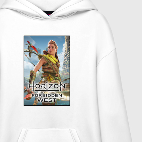 Худи SuperOversize хлопок Horizon Запретный Запад, цвет белый - фото 3