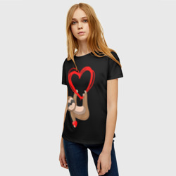 Женская футболка 3D Ленивая любовь - фото 2