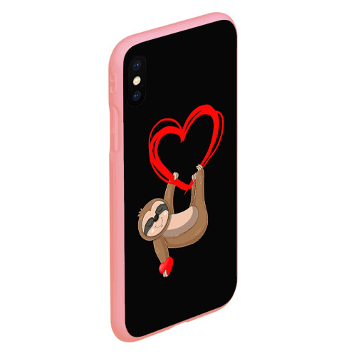 Чехол для iPhone XS Max матовый Ленивая любовь, цвет баблгам - фото 3