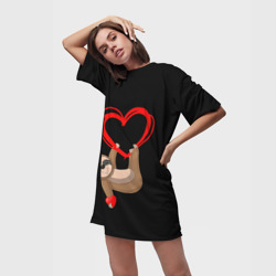 Платье-футболка 3D Ленивая любовь - фото 2