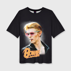 Женская футболка oversize 3D David Bowie Smoking