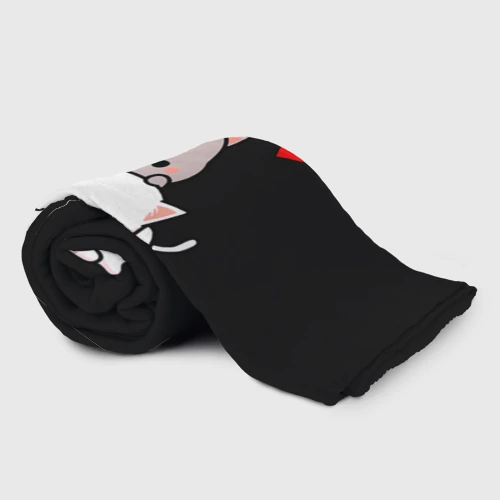 Плед 3D с принтом Котическая любовь, фото на моделе #1