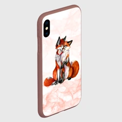 Чехол для iPhone XS Max матовый Влюблённые Лисы Love - фото 2