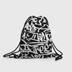 Рюкзак-мешок 3D Хип-хоп граффити из белых узористых линий