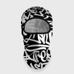 Балаклава 3D Хип-хоп граффити из белых узористых линий