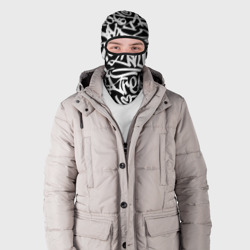 Балаклава 3D Хип-хоп граффити из белых узористых линий - фото 2