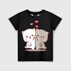 Детская футболка 3D Кошачья любовь навсегда | Kitty love forever