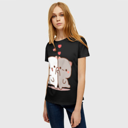 Женская футболка 3D Кошачья любовь навсегда Kitty love forever - фото 2