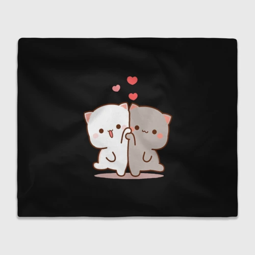 Плед 3D Кошачья любовь навсегда Kitty love forever