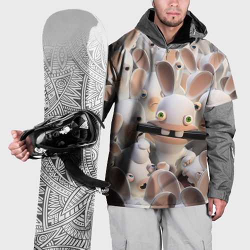 Накидка на куртку 3D Куча бешеных кроликов, цвет 3D печать