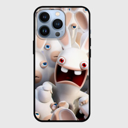 Чехол для iPhone 13 Pro Бешеные кролики в толпе