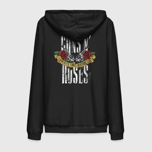 Мужская толстовка на молнии хлопок Guns N' Roses Рок группа