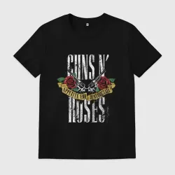 Мужская футболка хлопок Guns N' Roses Рок группа