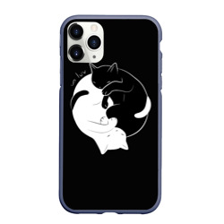 Чехол для iPhone 11 Pro Max матовый Бесконечная любовь Endless kitty love