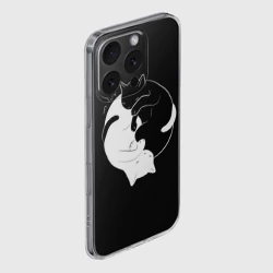 Чехол для iPhone 16 Pro силиконовый с защитой камеры Бесконечная любовь Endless kitty love - фото 2