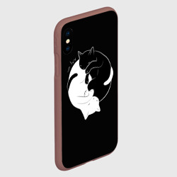 Чехол для iPhone XS Max матовый Бесконечная любовь Endless kitty love - фото 2