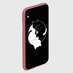 Чехол для iPhone XS Max матовый Бесконечная любовь Endless kitty love - фото 2