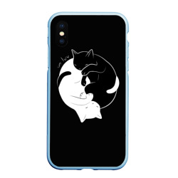 Чехол для iPhone XS Max матовый Бесконечная любовь Endless kitty love