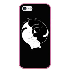 Чехол для iPhone 5/5S матовый Бесконечная любовь Endless kitty love