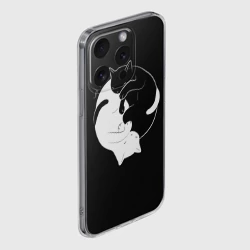 Чехол для iPhone 15 Pro Max силиконовый с защитой камеры Бесконечная любовь Endless kitty love - фото 2