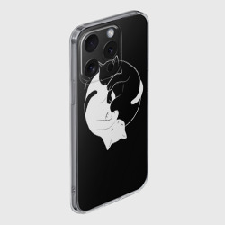 Чехол для iPhone 15 Pro силиконовый с защитой камеры Бесконечная любовь Endless kitty love - фото 2