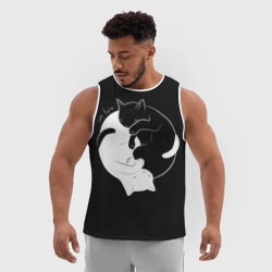 Мужская спортивная майка 3D Бесконечная любовь Endless kitty love - фото 2