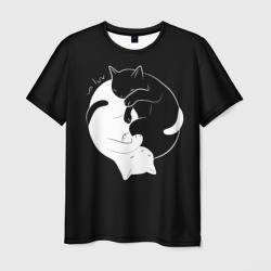 Мужская футболка 3D Бесконечная любовь | Endless kitty love