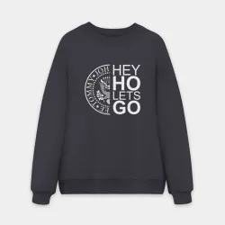 Мужской свитшот oversize без начеса хлопок Ramones Hey! Ho! Let's Go
