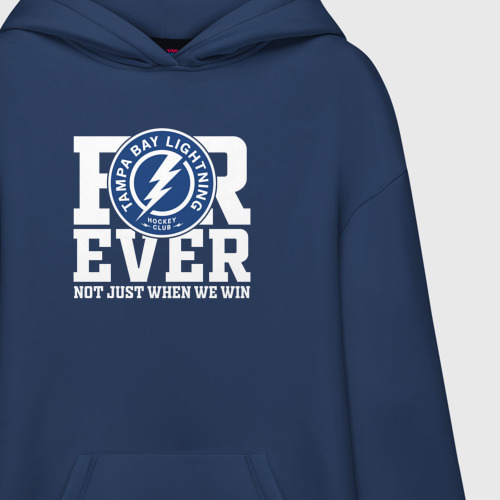 Худи SuperOversize хлопок Тампа Бэй Лайтнинг Tampa Bay Lightning forever not just when We win, цвет темно-синий - фото 3