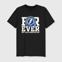 Мужская футболка хлопок Slim Тампа Бэй Лайтнинг Tampa Bay Lightning forever not just when We win