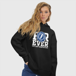 Женское худи Oversize хлопок Тампа Бэй Лайтнинг Tampa Bay Lightning forever not just when We win - фото 2