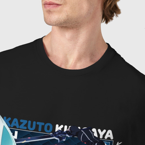 Мужская футболка хлопок с принтом Мастера меча онлайн Sword art online,	Кирито, фото #4