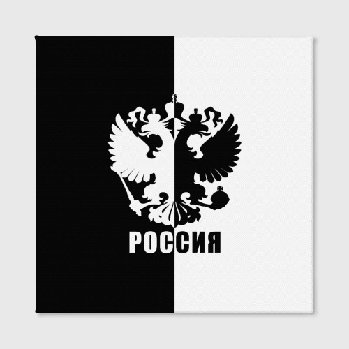 Холст квадратный Россия чёрно-белое, цвет 3D печать - фото 2