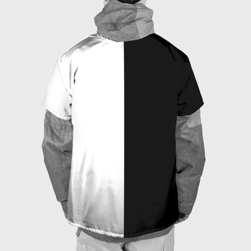 Накидка на куртку 3D Россия чёрно-белое, цвет 3D печать - фото 2